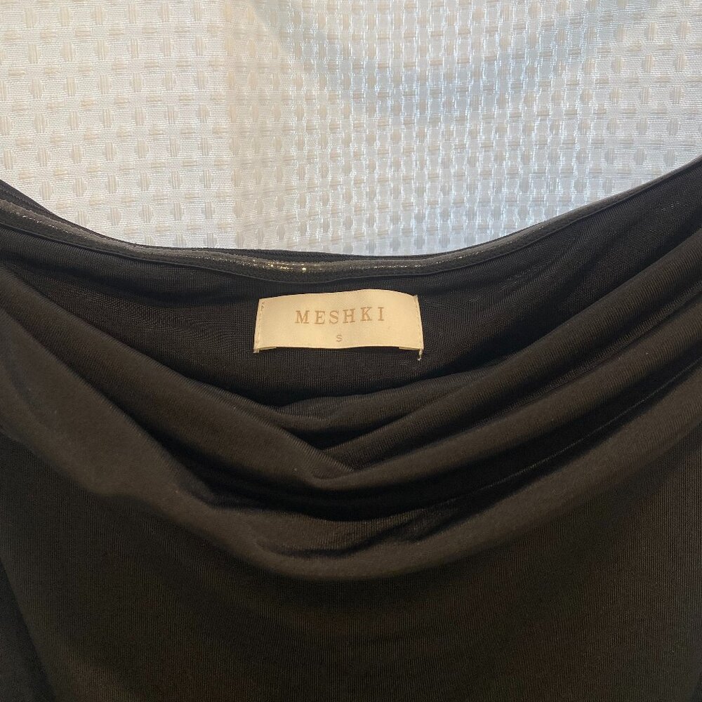 MESHKI - Madison Strapless Slinky Maxi Dress - Black (size small) - Picture 4 of 4